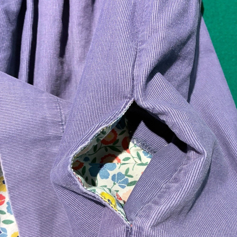 Mini Boden Ruffled Purple Dress w/pockets - Picture 11 of 12